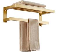 Portasciugamani Portasciugamani Portasalviette Doppio Alumialloy Portasciugamani Scaffale Portasciugamani A Parete Portasciugamani Decorazione Bagno Portasciugamani Bar Portasciugamani, Gold, 50Cm