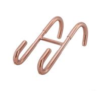 Portasciugamani rimovibile in acciaio inox per doccia a forma di S montaggio sopra porta (bronzo rosso)