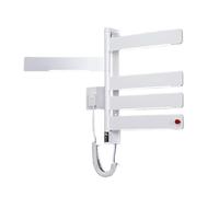 Portasciugamani Riscaldanti Elettrici Controllo Intelligente Della Temperatura Portaoggetti Da Bagno Scaldasalviette Leggeri For Uso Domestico Riscaldamento rapido ed efficiente(White five-pole)