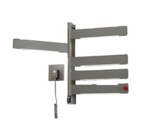 Portasciugamani Riscaldanti Elettrici Controllo Intelligente Della Temperatura Portaoggetti Da Bagno Scaldasalviette Leggeri For Uso Domestico Riscaldamento rapido ed efficiente(Gray five-pole)