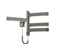 Portasciugamani Riscaldanti Elettrici Controllo Intelligente Della Temperatura Portaoggetti Da Bagno Scaldasalviette Leggeri For Uso Domestico Riscaldamento rapido ed efficiente(Gray four-pole)