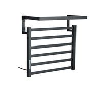 Portasciugamani Riscaldato Elettrico Da Bagno Touch Display Digitale Temperatura Preimpostata Tempo Porta Asciugatrice Impermeabile Riscaldamento rapido ed efficiente(Right,Matte Black A)