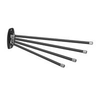 Portasciugamani universale a 3 oppure 4 braccia Bianco / Nero
