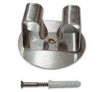 Portascopa Autoadesivo in Acciaio mod. Disco