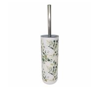 PORTASCOPINO A CILINDRO CON SCOPINO BAGNO WC TOILETTE FIORI FOGLIE ACCESSORIO 87