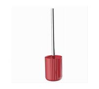PORTASCOPINO ARREDO PER BAGNO WC TOILETTE ROSSO RIGATO CON SCOPINO COMPLETO 6991