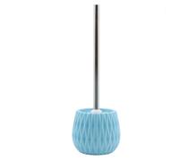 PORTASCOPINO AZZURRO LAVORATO CON SCOPINO MODERNO ACCESSORIO ARREDO BAGNO 79945