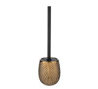WENKO Scopino WC mod. Idro di lusso in ceramica di alta qualità con linee vibranti e manico in acciaio inox forma chiusa, Ø 10 x 39 cm, colore: oro nero