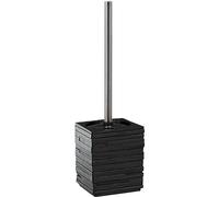 Portascopino bagno Quadrotto H 38 cm nero Nero
