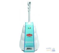 PORTASCOPINO BAGNO MODELLO BOMBOLO CONTENITORE CHIUSO BIANCO Ø 17 X 41 h