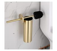 Portascopino da parete in acciaio inox 304 in oro spazzolato, accessorio da bagno per casa o ufficio
