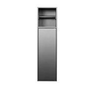 Portascopino e portascopino da bagno in acciaio inox, elegante armadio grigio per asciugamani di carta, 60 x 16 cm
