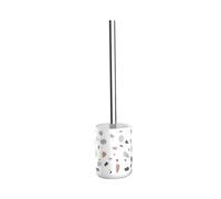PORTASCOPINO GRANIGLIA BIANCO MULTICOLORE CON SCOPINO ACCESSORIO ARREDO BAGNO 69