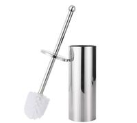 Portascopino per WC e Scopino da Bagno Svitabile in Acciaio, 10x39 cm - 6927