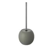 Portascopino Tondo Ceramica Grigio e manico in acciaio Oslo