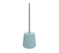 Portascopino WC da appoggio, in Ceramica Turchese Pastello, Include scopino ergonomico
