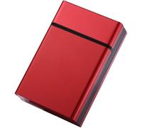 Portasigarette 20 Pezzi in Lega di Alluminio Portasigarette Pull-Down Automatico Pop-up Lid Portasigarette Multi-Color, Red