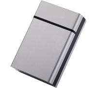 Portasigarette 20 Pezzi in Lega di Alluminio Portasigarette Pull-Down Automatico Pop-up Lid Portasigarette Multi-Color, Silver