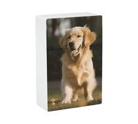 Portasigarette a forma di cane Golden Retriever, design a molla a scatto, scatola da viaggio in plastica con apertura a scatto con una sola mano, per uomo/donna