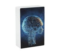 Portasigarette a forma di cervello con intelligenza artificiale, portatile, leggero, da viaggio, impermeabile, in plastica, tascabile, per 20 sigarette