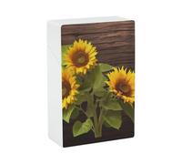 Portasigarette a forma di pianta di girasole, antiurto, impermeabile, in plastica rigida, elegante portaaccendino per uomo/donna