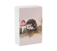 Portasigarette a forma di riccio dipinto ad, design a molla a scatto, scatola da viaggio in plastica con apertura a scatto e chiusura a una mano, per uomo/donna