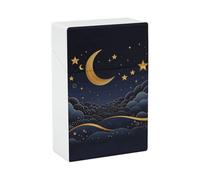 Portasigarette a forma di stelle e luna per uomo e donna, portasigarette con capacità flip-top per la casa, scatola di plastica, accessori per fumatori, scatola per riporre le sigarette