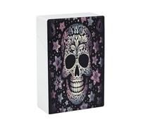 Portasigarette a forma di teschio, impermeabile, in plastica, vintage, per uomo e donna, per sigarette normali da 85 mm, formato King Size, capacità 20