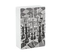 Portasigarette a scacchi bianco e nero, elegante e leggero, tascabile, impermeabile, per dispenser di sigarette, accessori per campeggio e escursionismo all'aperto