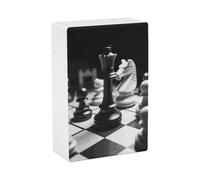 Portasigarette a scacchi, impermeabile e a prova di schiacciamento, per 20 sigarette king size, portatile, tascabile, da viaggio, per uomini e donne