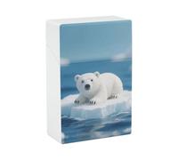 Portasigarette Artico Polar Bear, antiurto, impermeabile, in plastica rigida, elegante portaaccendino per uomo/donna
