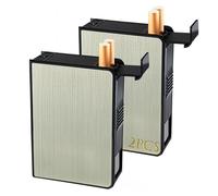 Portasigarette automatico a scomparsa for 20 sigarette, portasigarette rigido in metallo portatile, contenitore for sigarette in alluminio + ABS antiurto(Gold)