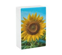 Portasigarette Bellissimo portasigarette stampato a girasole con capacità di 20 sigarette - Design a molla a scatto per apertura a scatto con una sola mano