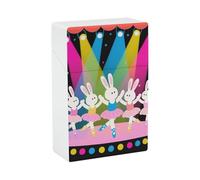Portasigarette - Bunny Ballerinas on Stage, elegante portasigarette in plastica per donne e uomini, organizer portatile antiurto per sigarette
