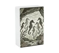 Portasigarette - Cavallucci marini nella grotta del fondale marino, elegante portasigarette in plastica per donne e uomini, organizer portatile antiurto per sigarette