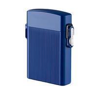 Portasigarette con accendino, portasigarette ricaricabile tramite USB, 16 sigarette spesse con cordino impermeabile, a prova di umidità, regalo per uomini/papà,Blue