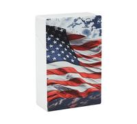 Portasigarette con bandiera americana, antiurto, impermeabile, in plastica rigida, elegante portaaccendino per uomo/donna