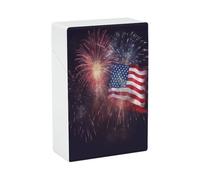 Portasigarette con bandiera americana del 4 luglio, elegante e leggero, per fumo, impermeabile, per sigarette, accessori per campeggio e escursionismo all'aperto