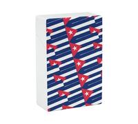 Portasigarette con bandiera o striscione di Cuba, scatola portasigarette in plastica, accessori portatili per fumatori per uomini e donne