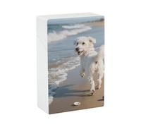 Portasigarette con cane da spiaggia, in plastica rigida, sottile, tascabile, per 18-20 sigarette king size, a prova di schiacciamento, riutilizzabile, accessorio per fumare, per uomini e donne