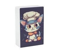 Portasigarette con cappello da chef, design a molla a scatto, scatola da viaggio in plastica con apertura a scatto con una mano, per uomo/donna