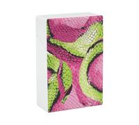 Portasigarette con motivo astratto in pelle di serpente, con tasca superiore ribaltabile e capacità di 20 sigarette