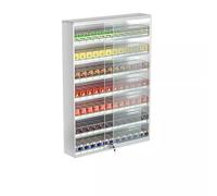 Portasigarette con serratura, mobiletto da parete in alluminio per scatola di fiammiferi e sigarette, ideale per supermercati e minimarket