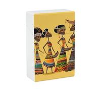 Portasigarette creativo della cultura africana, impermeabile e a prova di schiacciamento, per 20 sigarette king size, scatola portatile da viaggio tascabile per uomini e donne