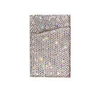 Portasigarette da donna in acciaio inox intarsiato con diamanti luccicanti, funge da portasigarette per un massimo di 20 sigarette, realizzato a mano, con strass, 9 x 5 x 3 cm