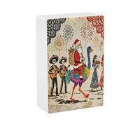Portasigarette da Fiesta di Natale Messicana, capacità 20, impermeabile, design a molla a scatto, portasigarette in plastica con apertura a ribalta con una sola mano, per donne/uomini