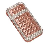 Portasigarette Donna Chic con Diamanti Luccicanti, Portasigarette per 20 Sigarette, Portasigarette da Donna SlimGold,One Size