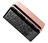 Portasigarette elegante e alla moda semplice in metallo color anatra mandarino, contiene 10 pezzi 100 (10 pezzi 100, nero + rosa)