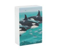 Portasigarette - Elegante portasigarette in plastica a forma di balena sottomarina per donne e uomini, organizer portatile antiurto per sigarette