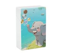 Portasigarette - Elegante portasigarette in plastica a forma di elefante che soffia bolle per donne e uomini, organizer portatile antiurto per sigarette